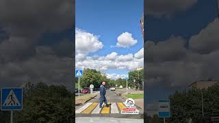 ОБЪЕЗД ПРЕПЯТСТВИЯ во время экзамена в ГАИ #вождение  #гаи #shorts #автошкола