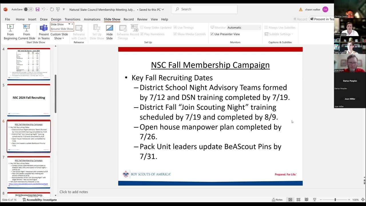 July 24 2024 natural state council membership committee meeting youtube