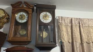 1975 Jauch triple chime wall clock chimes 10:00pm 
