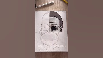 Homer Simpson 🎃4 Scary Styles🎃 Part 2 #posca #art #satisfying #asmr