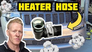 How to install new heater hose pipes on the Jeep Grand Cherokee WK2.