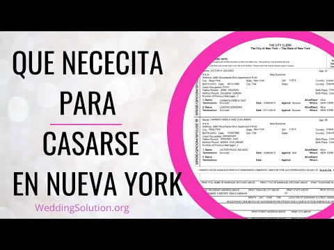 Video: ¿Cuánto cuesta una licencia de matrimonio en el estado de Nueva York?