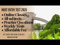 Online Classes for MUET Entry Test 2026 || Beneficial for Rural Students || Affordable Fee