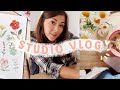 A Week in the Life of a selfemployed Illustrator ✷ Studio Vlog - packing orders, painting etc.