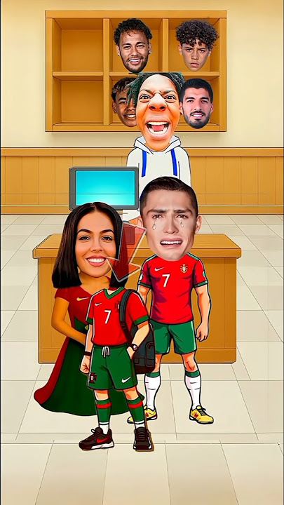 Whose Kid Has That Head?! Ronaldo vs Messi vs Mbappé #cr7 #ronaldo #shorts