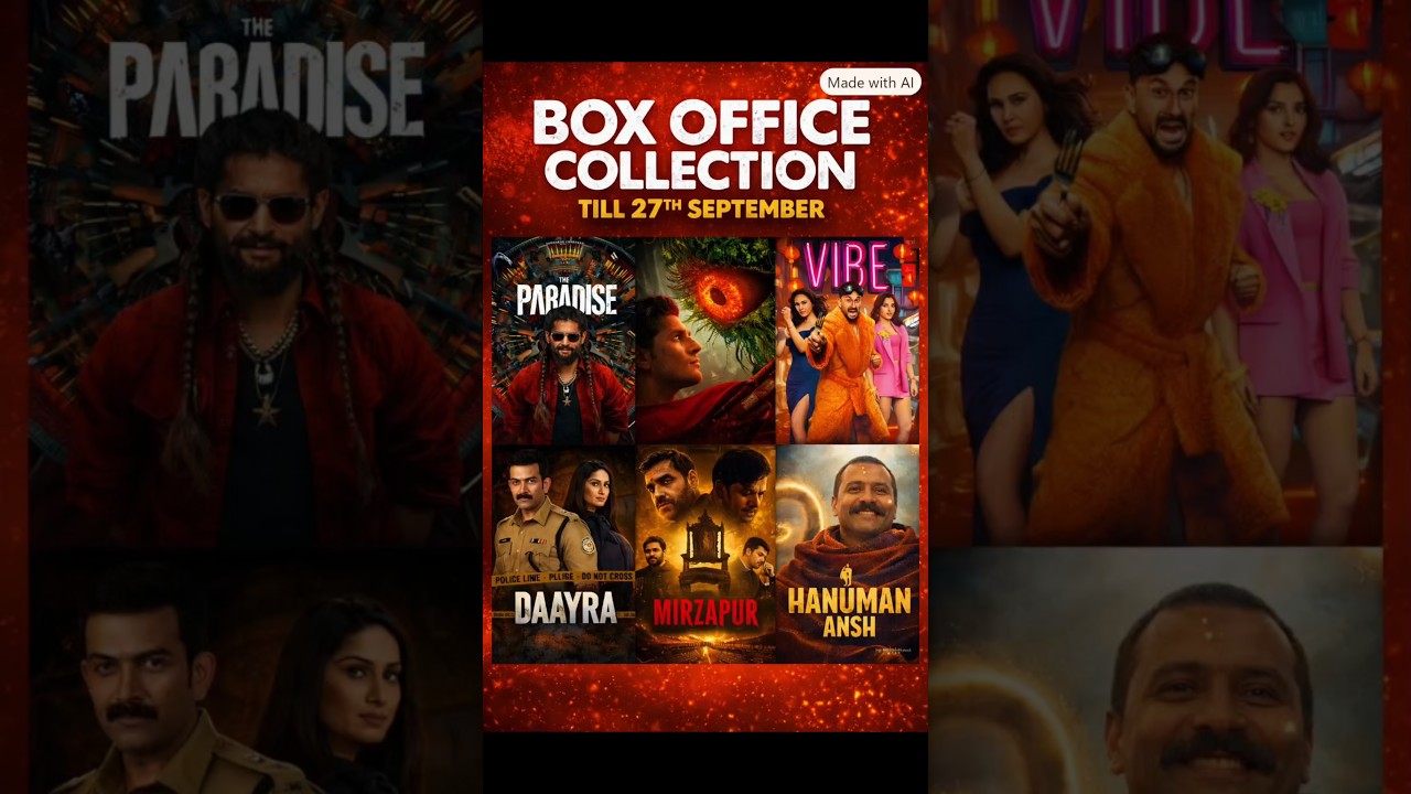 The Paradise & Vvan Box Office Collection 🔥 27 Sept #boxoffice #theparadise #vvan #shorts