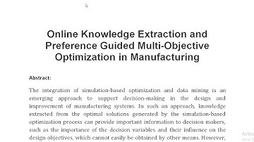 Online Knowledge Extraction and Preference Guided Multi Objective Optimization in Manufacturing