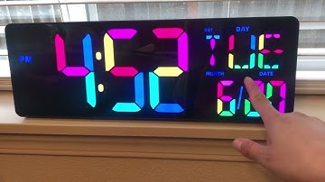 XREXS Large Digital Wall Clock with Remote Control, 17 Inch LED Large Display Count Up & Down Timer