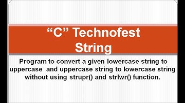 C Program conversion of lowercase to uppercase  without using library function || By C Technofest