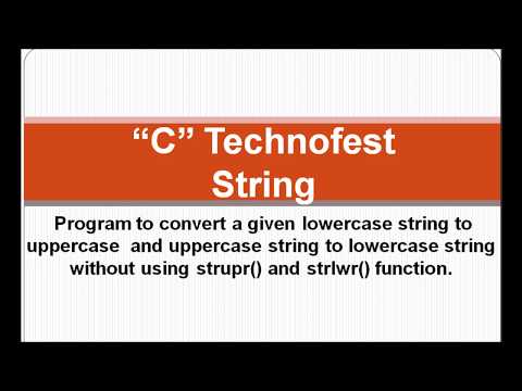 C Program conversion of lowercase to uppercase  without using library function || By C Technofest