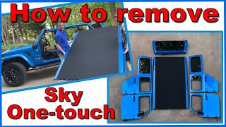 How to remove 2021 Jeep Wrangler sky one touch power top