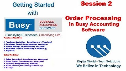 Order Processing In Busy Accounting Software| Digital World Tech Solutions