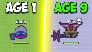 Age 1 VS Age 9 | Moomoo.io