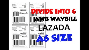 Lazada waybill print divide into 4
