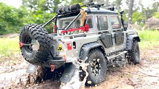 TRAXXAS TRX-4 | DEFENDER PICKUP D110 Scale B0DY | 1/10 Scale RC Car | Off-road | Valley Driving -27