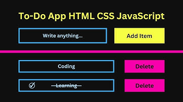 todo app using html css javascript. source code is free.
