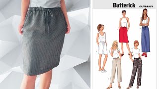 Butterick 3460 Sew Along // DIY Elastic Waist Skirt with