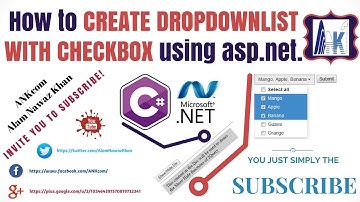 How to #CREATE #DROPDOWNLIST  WITH #CHECKBOX using #asp.net.