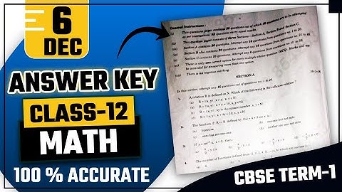 CBSE class 12th maths term 1 answer key ||100 % accurate answers || cbse term 1 exam 2021-22