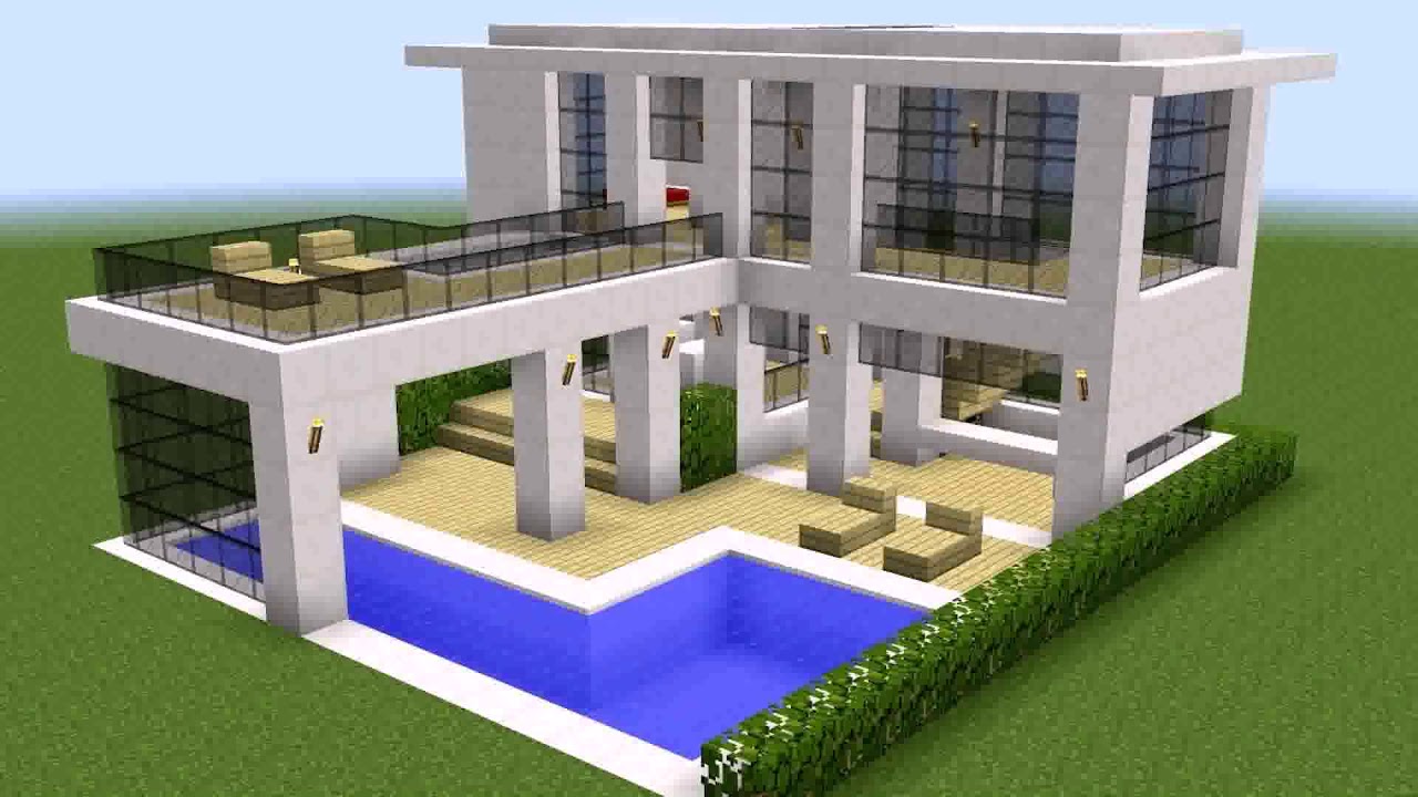 Minecraft House With Pool