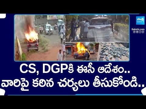 EC Orders To CS backslashu0026 DGP, To Take Action TDP Violence | AP Election Results 2024 | @SakshiTV - SAKSHITV