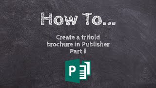 How to create a tri-fold brochure -- step by step tutorial -- part 1