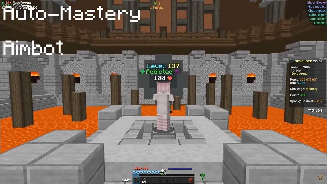 How to instantly get black belt with dojo helper Hypixel Skyblock YouTube