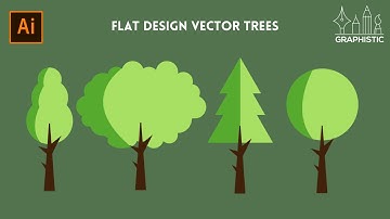 Flat Design Vector Trees in Adobe Illustrator | Adobe Illustrator Tutorial