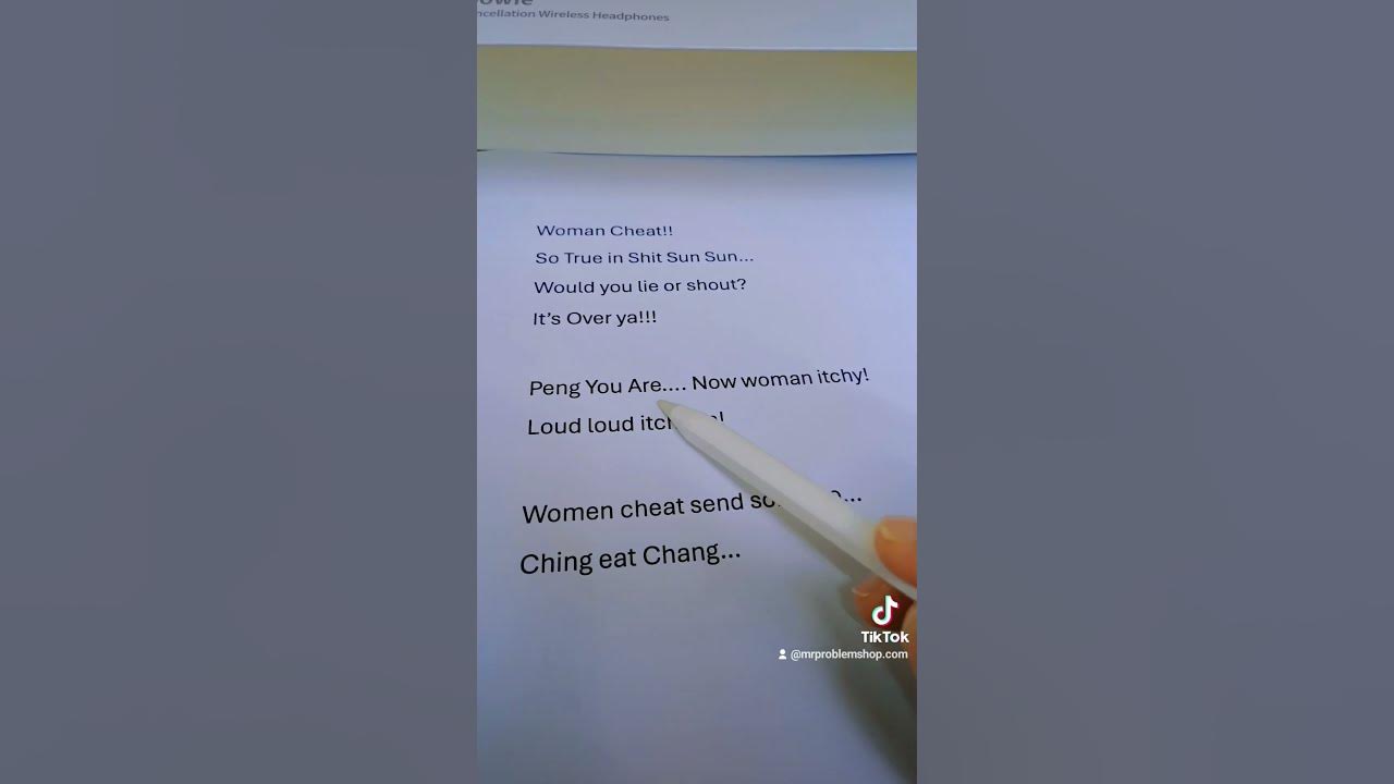 Real Lyrics? Chinese Song with Woman Cheat!!!
