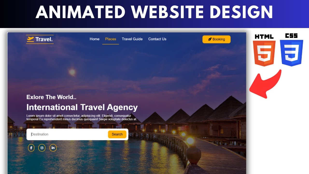 How To Make Website Using HTML And CSS || Animated Website Design - YouTube