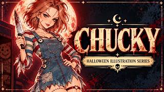 Cute Overalls. Murderous Intentions. | Chucky Fashion Illustration