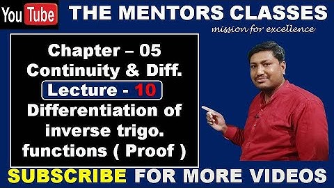 Differentiation of inverse trigonometric functions | CBSE Class 12 maths | Ncert Exercise 5.3