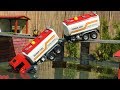 BRUDER TOYS Tank Truck BRIDGE CRASH Kids Video Jamara Excavator At Work BRUDER TOYS Tank Truck BRIDGE CRASH Kids Video Jamara Excavator At Work