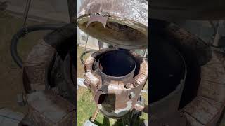 Waste oil forge, solar powered!! ￼￼￼