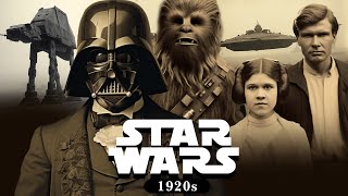 Star Wars 1925 retro movie (AI meme)