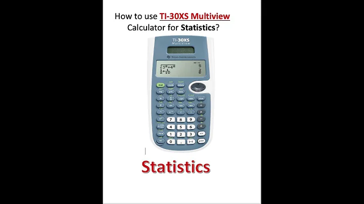 How to use TI-30 XS Multiview Calculator for Statistics and Probability Part B