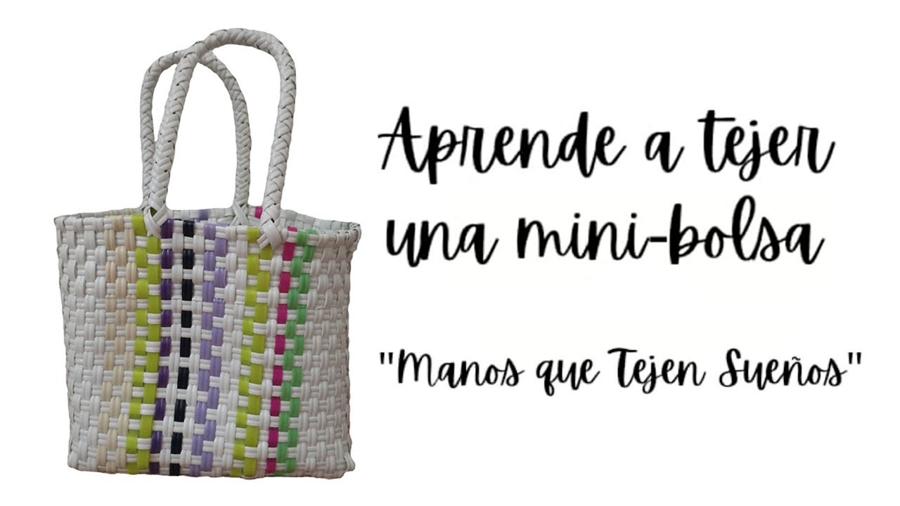 Cómo tejer una pequeña bolsa mexicana de colores 💚 How to knit an small mexican colores bag