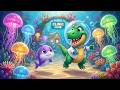 Baby Shark Dentist Visit 🦈 T-Rex Dentist Teeth Brushing Song for Kids | Popular 3D Baby Songs