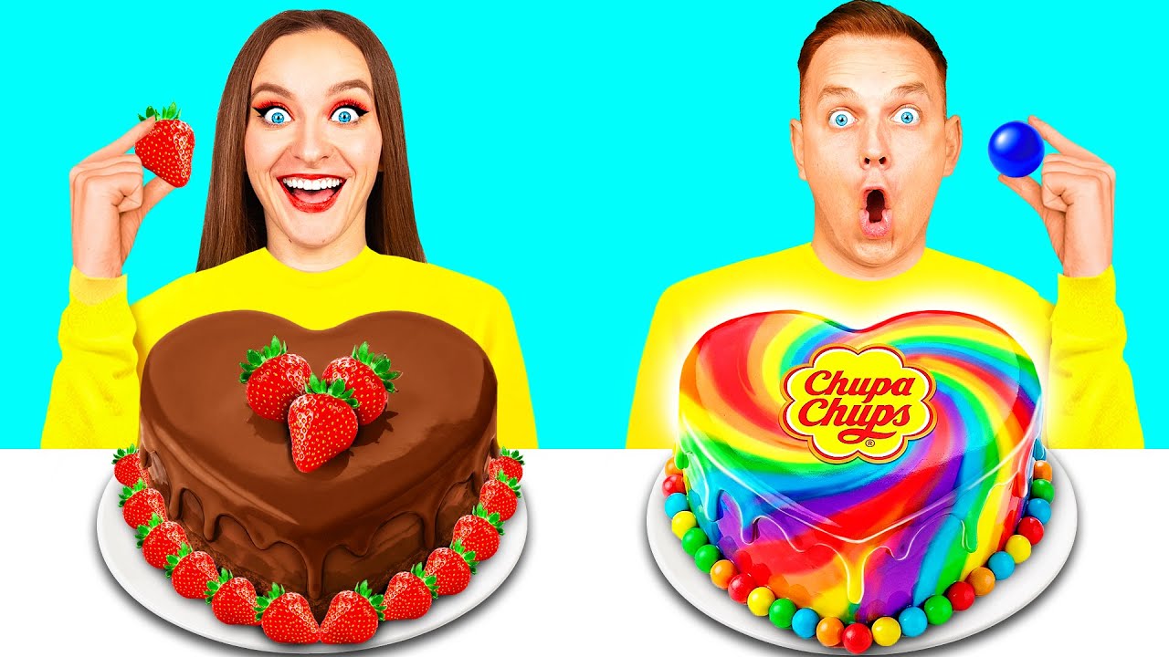 Cake Decorating Challenge | Eating Only Sweet 24 Hours - YouTube