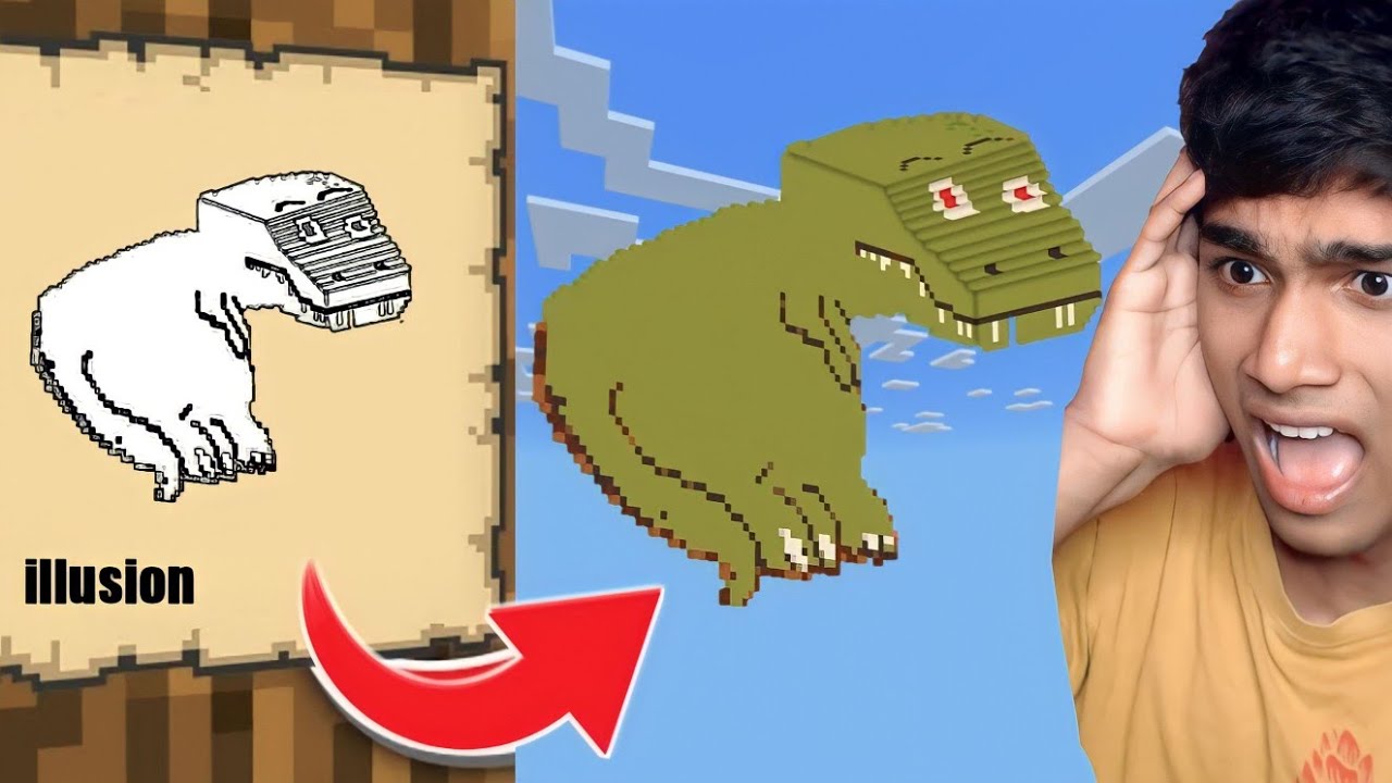 Minecraft Any Illusion I Draw I Get In Real ! - YouTube