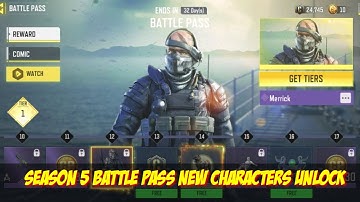 Cod mobile season 5 New Character merrick unlock / Cod mobile season 5 battle pass emote / Buy BP