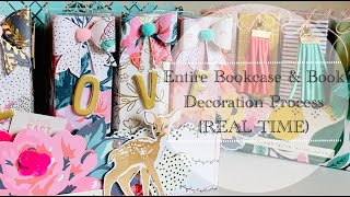 Craft With Me | Bookcase/Book Decoration Process | Real Time