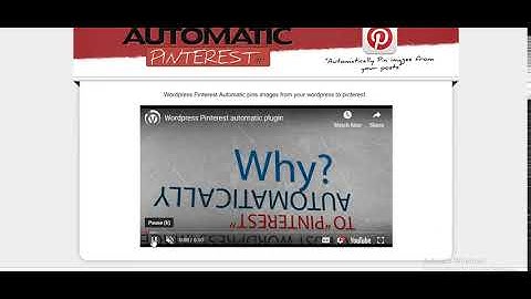 Pinterest Automatic Pin Wordpress Plugin