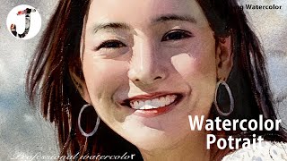 Watercolor portrait painting │ 인물수채화 초상화 수채화 │