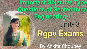 IMP of Geotechnical Engineering Unit-3