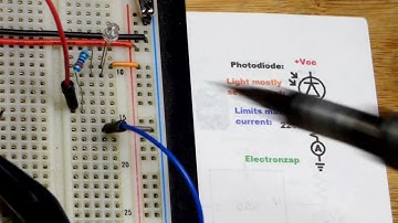 Photodiode is an OK light dependent current source demo circuit schematic diagram by electronzap