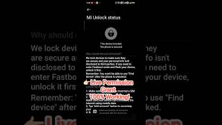 👉🏻Live Grand Bootloader Unlock Permission– 100% Working! Without Pc" #btunlock #root #miaccount #mi