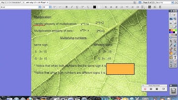 Algebra: Subtracting/Multiplying/Dividing Real Numbers & Properties Part 1