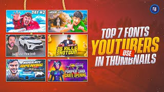 TOP 7 POPULAR FONTS WHICH YOUTUBERS USE IN THUMBNAILS  | BEST FONTS FOR GAMING & VLOGGING THUMBNAILS screenshot 2