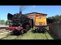 Dampflok 86 1744 1 der PRESS unter Dampf im Bahnhof Bergen auf Rügen